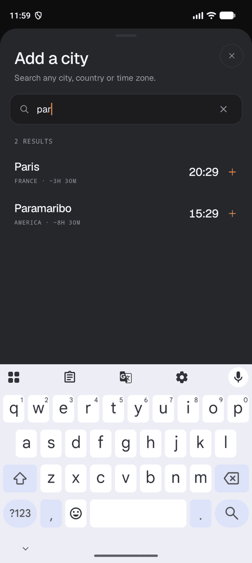 Offline city search on Android