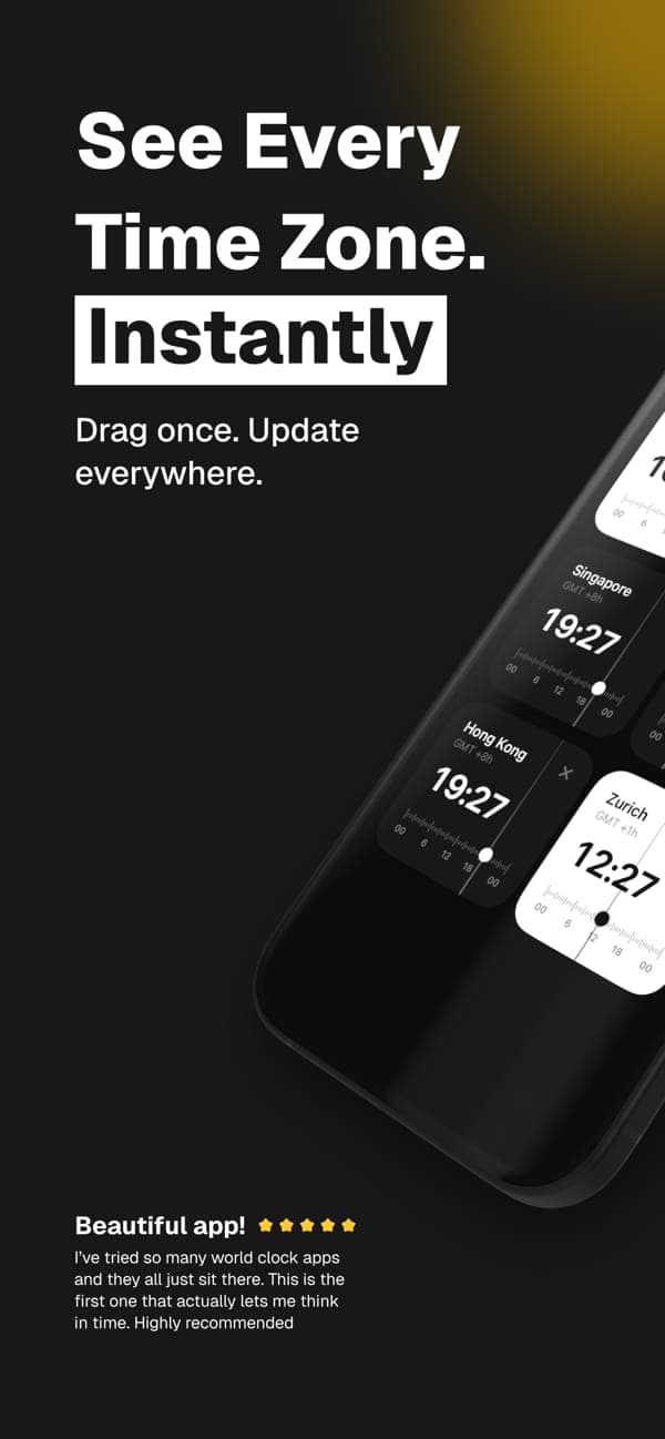 iPhone: Every time zone